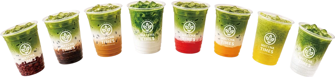 MATCHA TIMES matcha drink lineup